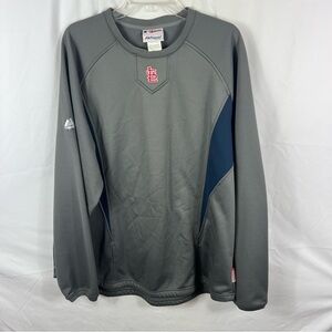 Majestic Gray St Louis Cardinals Pullover Sweatshirt